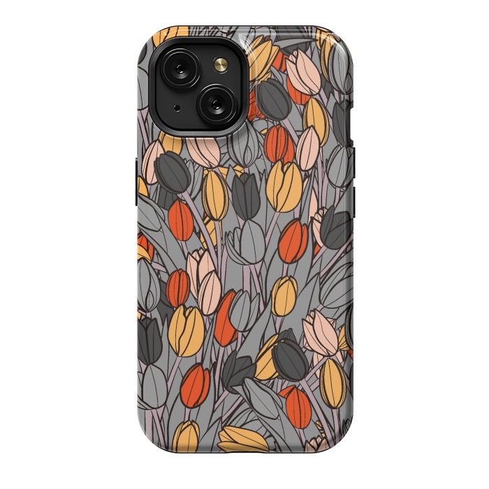 iPhone 15 StrongFit A garden of tulips  by Steve Wade (Swade)