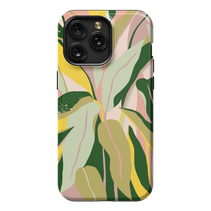 iPhone 15 Pro Max StrongFit Tropical Matisse Houseplant by Uma Prabhakar Gokhale
