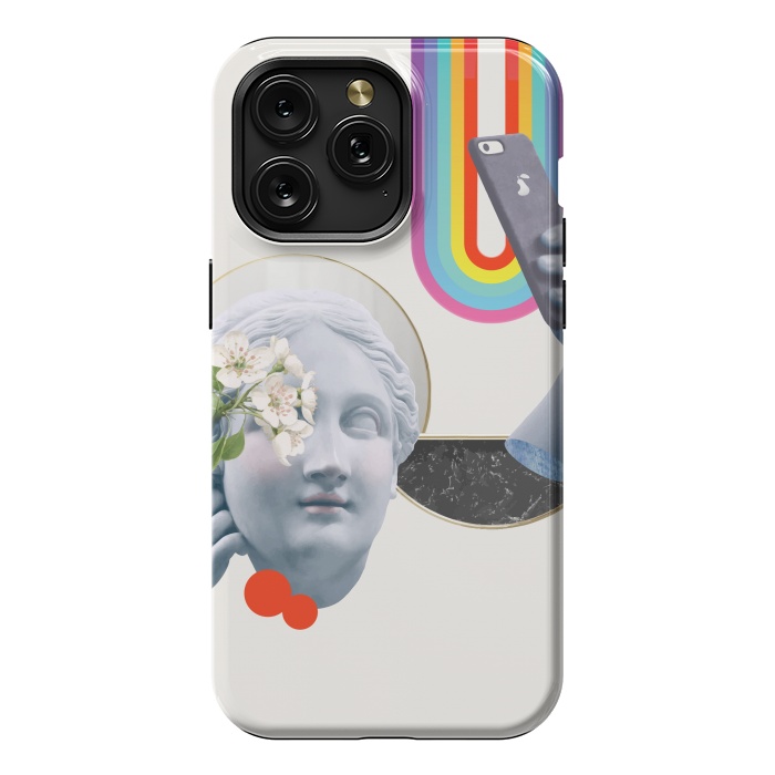 iPhone 15 Pro Max StrongFit Greek Goddess Rainbow Selfie by Pear iPhone by Uma Prabhakar Gokhale