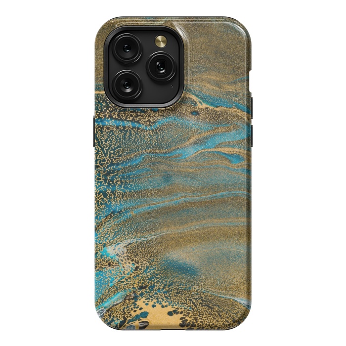 iPhone 15 Pro Max StrongFit Aquamarine Waves by ArtsCase