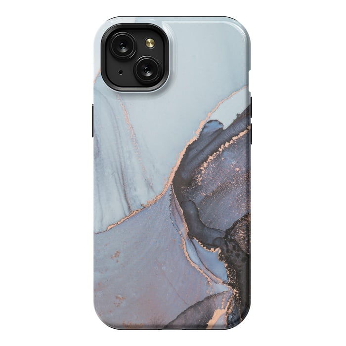 iPhone 15 Plus StrongFit Gray and Gold Paints by ArtsCase