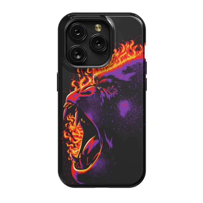 iPhone 15 Pro StrongFit Gorilla on fire by Alberto