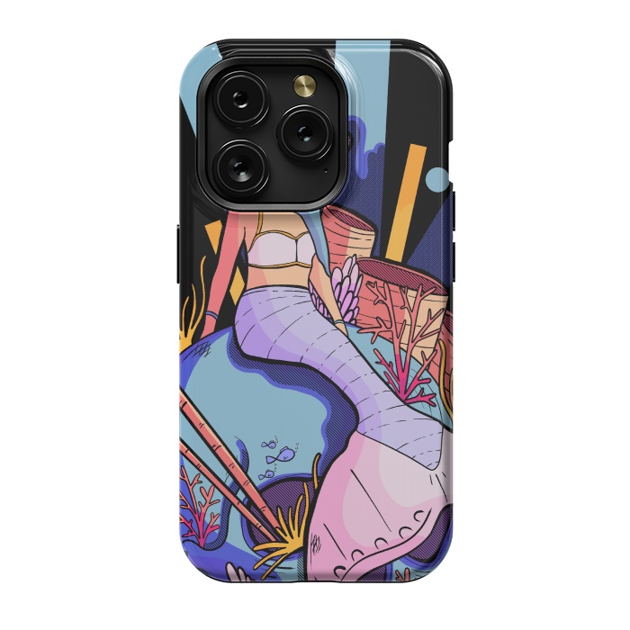 iPhone 15 Pro StrongFit The skull and the mermaid by Steve Wade (Swade)