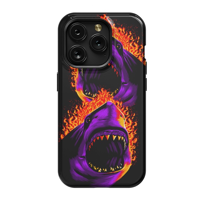 iPhone 15 Pro StrongFit Fire shark by Alberto