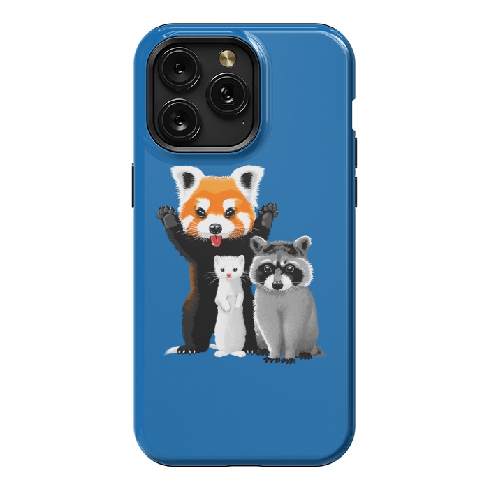 iPhone 15 Pro Max StrongFit Raccoon, ferret and red panda by Alberto