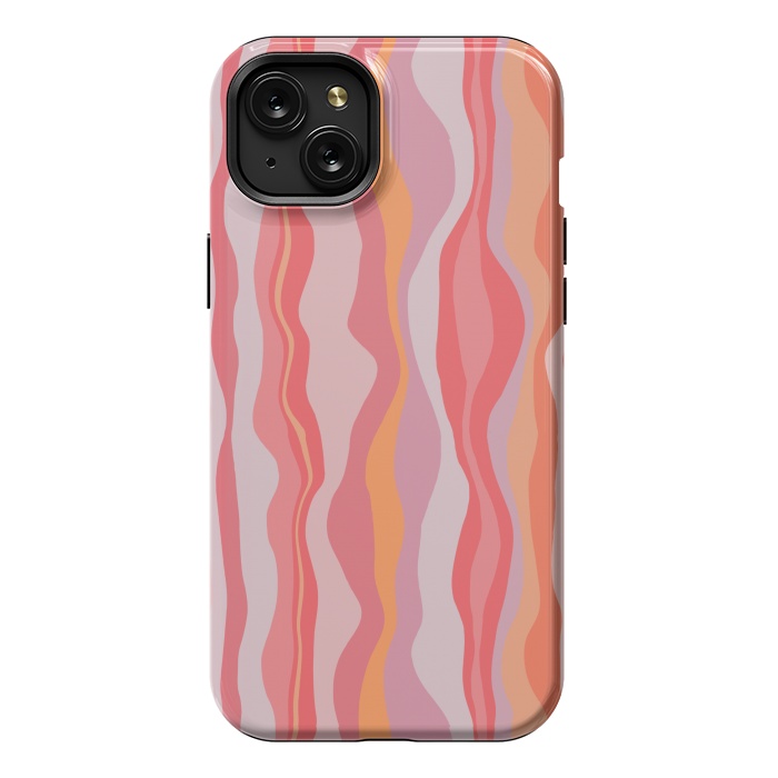 iPhone 15 Plus StrongFit Melted Marrakesh Stripes by Nic Squirrell
