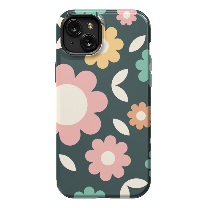 iPhone 15 Plus StrongFit Rainbow Flowers by ArtPrInk
