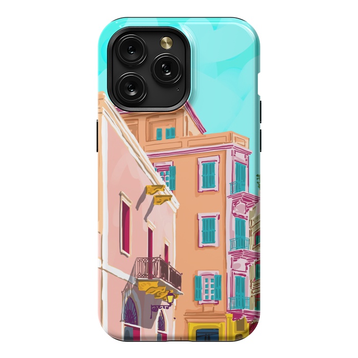 iPhone 15 Pro Max StrongFit Colorful Houses by Uma Prabhakar Gokhale