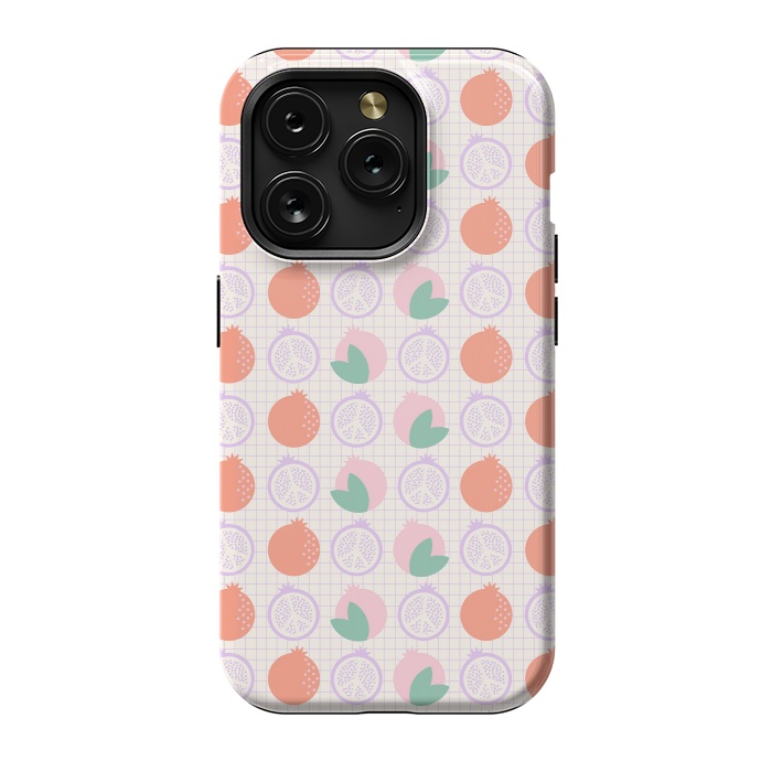 iPhone 15 Pro StrongFit Pastels Peaceful Pomegranate by ArtPrInk