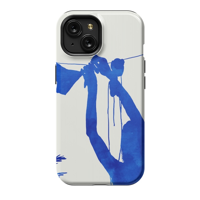 iPhone 15 StrongFit Blue Nude Vacay Matisse by Uma Prabhakar Gokhale