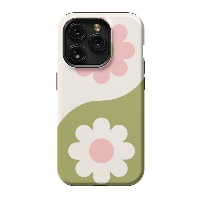 iPhone 15 Pro StrongFit Yin Yang Flowers by ArtPrInk