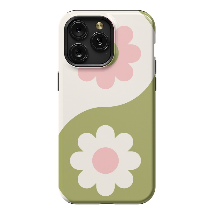 iPhone 15 Pro Max StrongFit Yin Yang Flowers by ArtPrInk