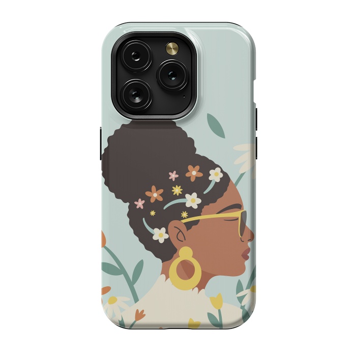 iPhone 15 Pro StrongFit Spring Afro Girl by ArtPrInk