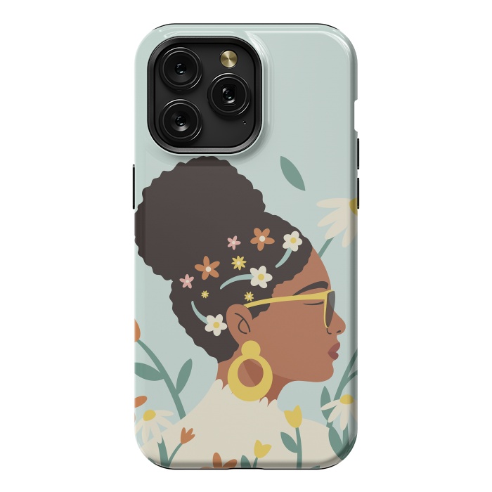 iPhone 15 Pro Max StrongFit Spring Afro Girl by ArtPrInk