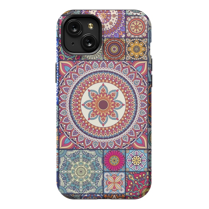 iPhone 15 Plus StrongFit Different Types of Mandalas by ArtsCase