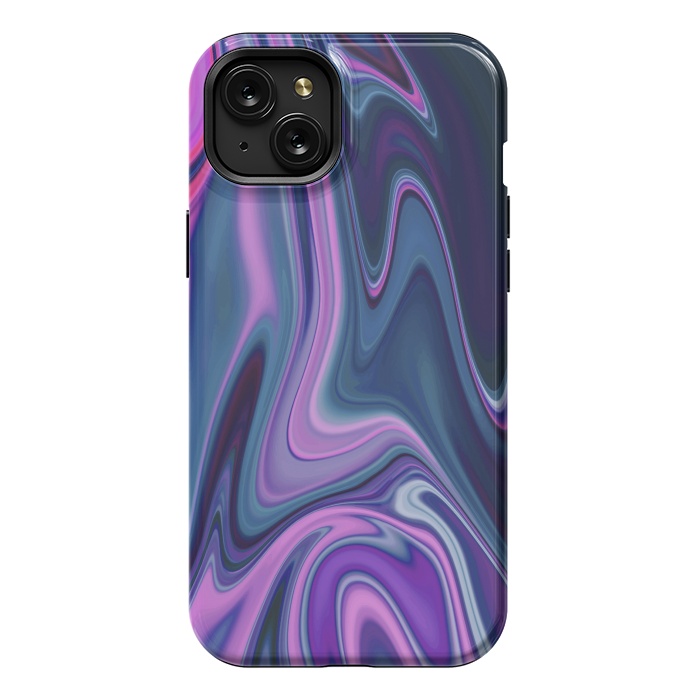 iPhone 15 Plus StrongFit Liquid Purple Pink and Blue Colors by ArtsCase