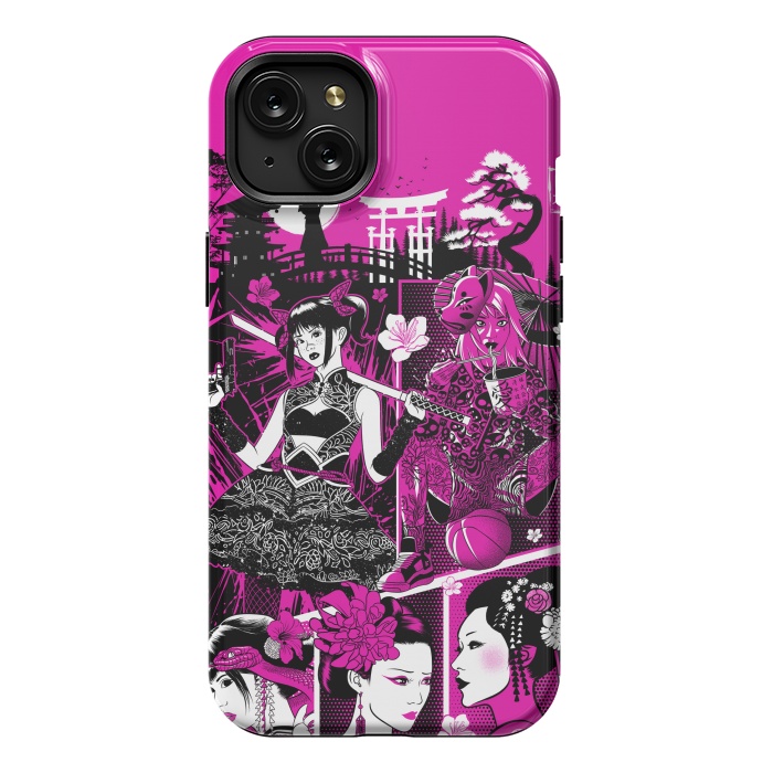 iPhone 15 Plus StrongFit pink geisha  by Alberto