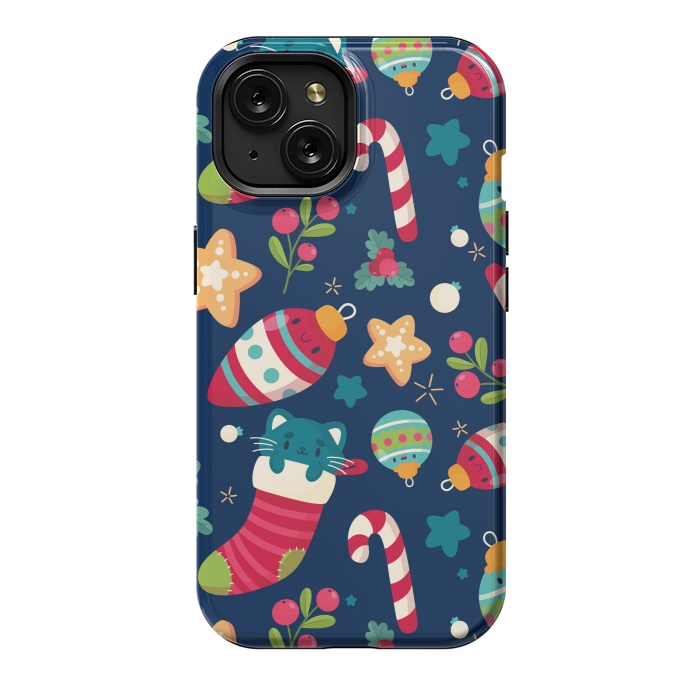 iPhone 15 StrongFit A Cat in Christmas by ArtsCase