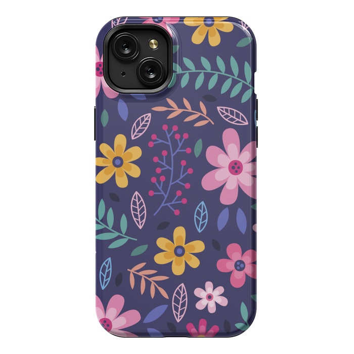 iPhone 15 Plus StrongFit Pink Flowers for You  by ArtsCase