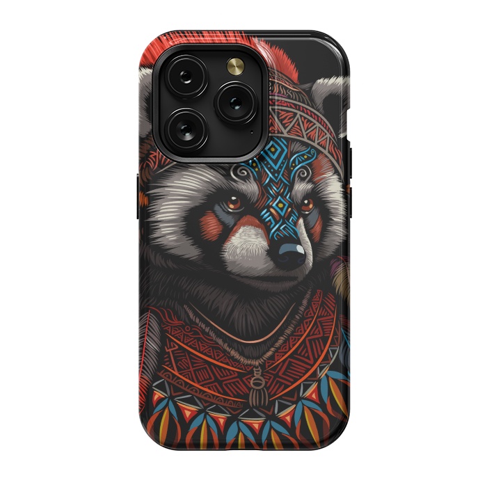 iPhone 15 Pro StrongFit Red panda Indian Chief by Alberto