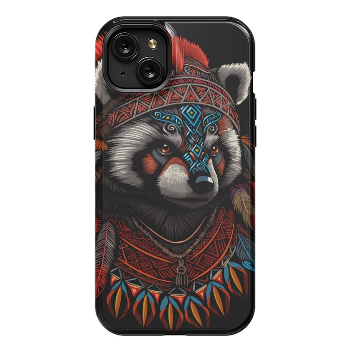 iPhone 15 Plus StrongFit Red panda Indian Chief by Alberto