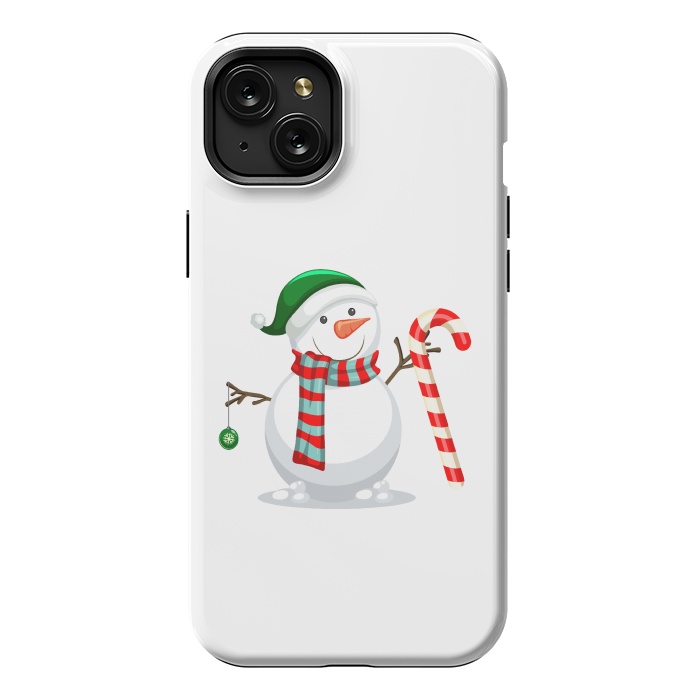 iPhone 15 Plus StrongFit Snowman by Bledi