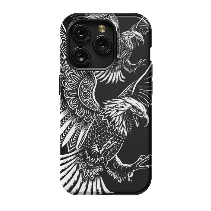 iPhone 15 Pro StrongFit Eagle flying tribal by Alberto