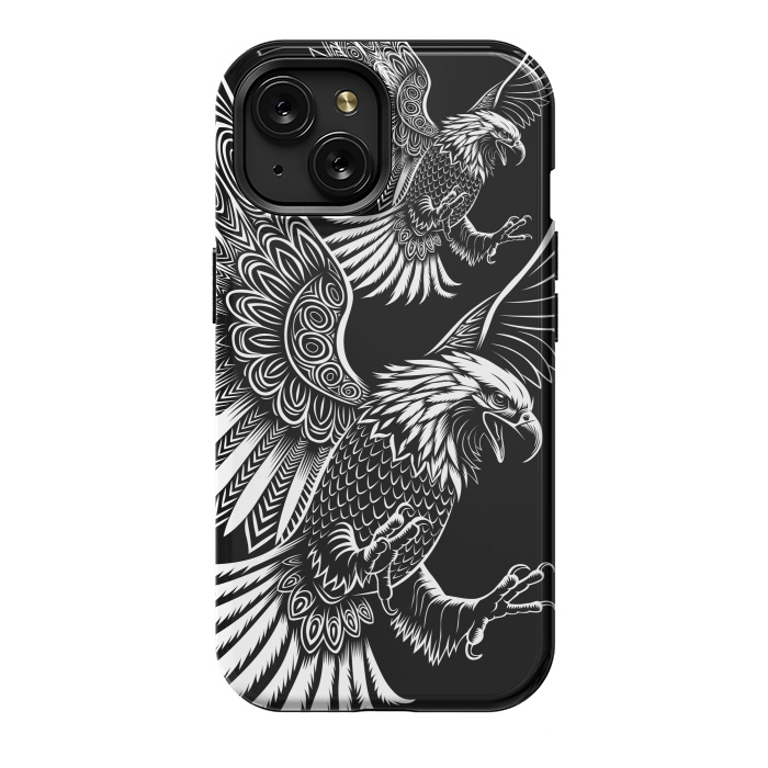 iPhone 15 StrongFit Eagle flying tribal by Alberto