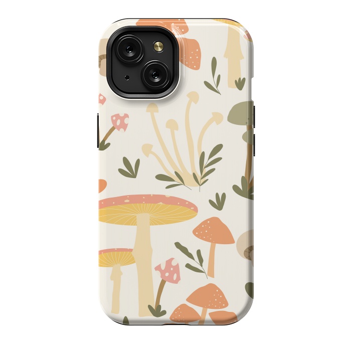 iPhone 15 StrongFit Mushrooms Pastels by ArtPrInk