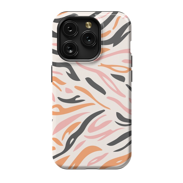 iPhone 15 Pro StrongFit Colorful Tiger Print by ArtPrInk