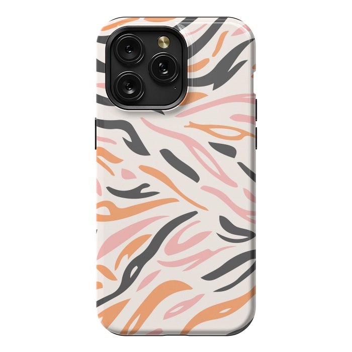 iPhone 15 Pro Max StrongFit Colorful Tiger Print by ArtPrInk