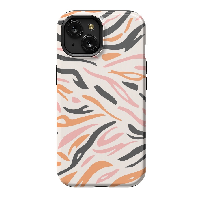 iPhone 15 StrongFit Colorful Tiger Print by ArtPrInk