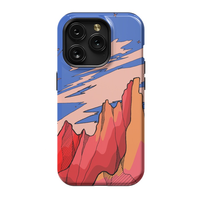 iPhone 15 Pro StrongFit Blossom red mountain  by Steve Wade (Swade)