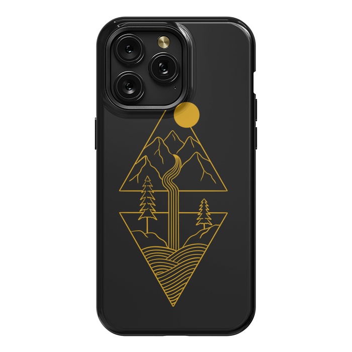 iPhone 15 Pro Max StrongFit Nature minimal golden by Coffee Man