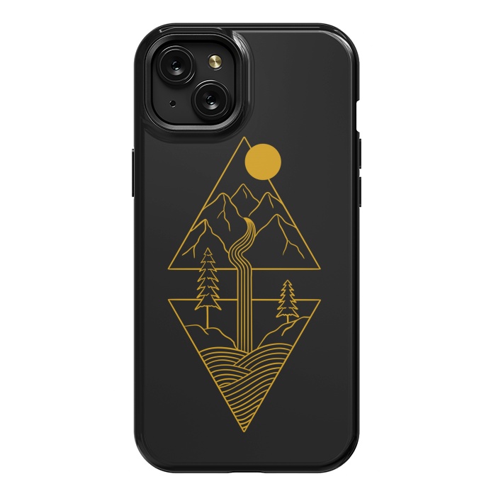 iPhone 15 Plus StrongFit Nature minimal golden by Coffee Man