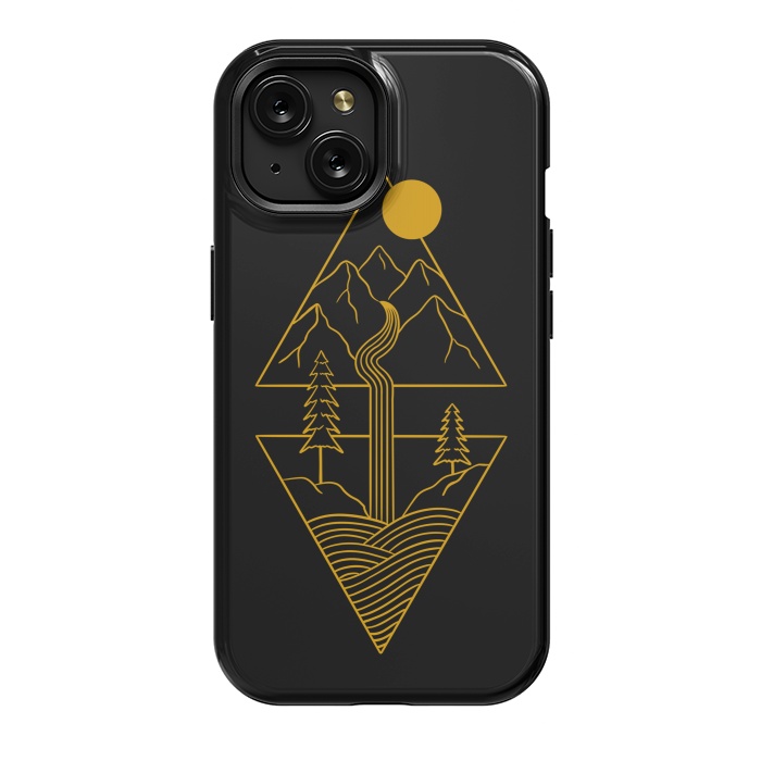 iPhone 15 StrongFit Nature minimal golden by Coffee Man