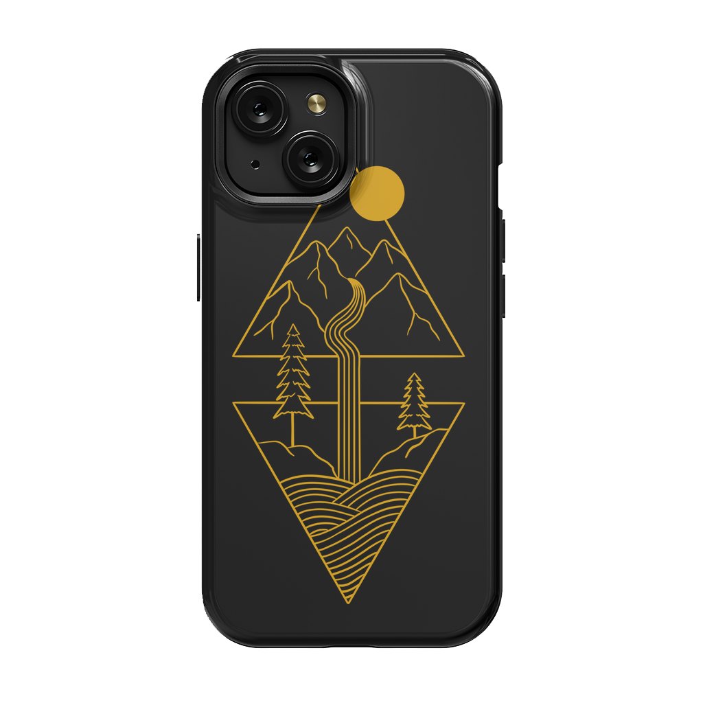 iPhone 15 StrongFit Nature minimal golden by Coffee Man