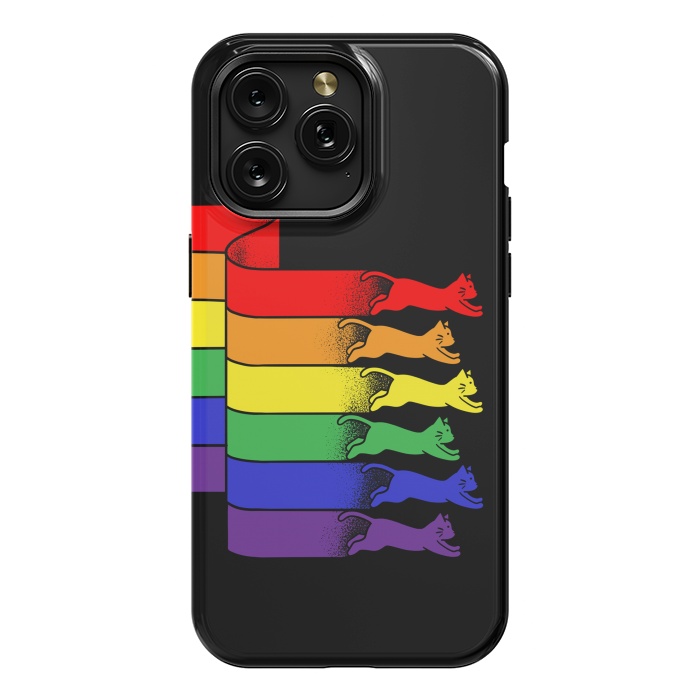 iPhone 15 Pro Max StrongFit Cats Rainbow flag by Coffee Man