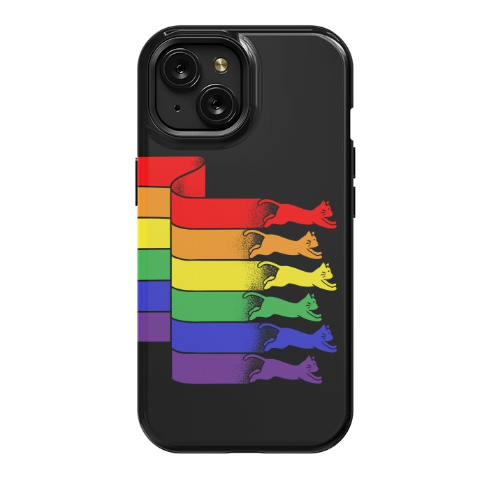 iPhone 15 StrongFit Cats Rainbow flag by Coffee Man