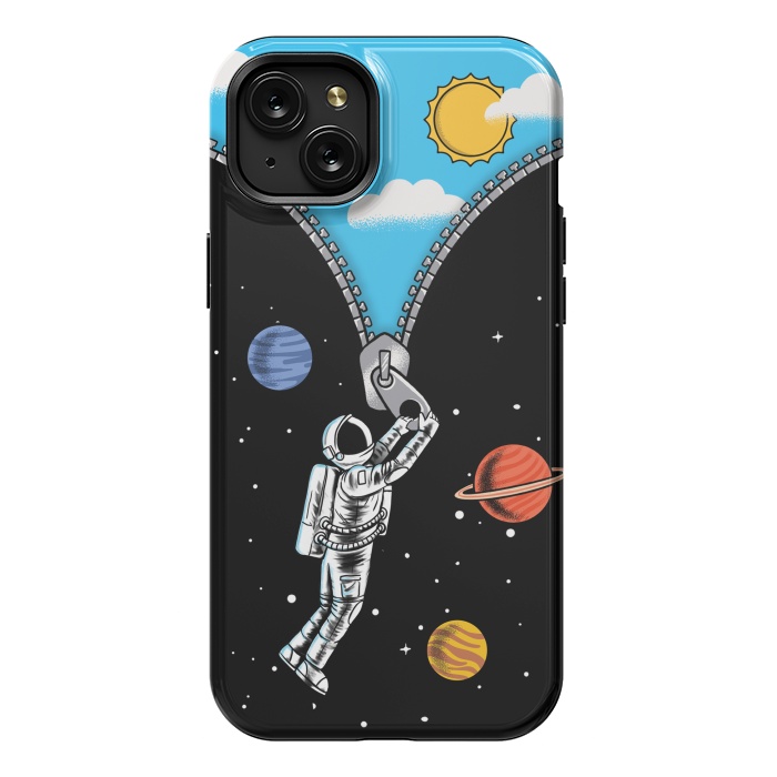 iPhone 15 Plus StrongFit Space and sky by Coffee Man