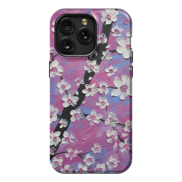 iPhone 15 Pro Max StrongFit Cherry blossoms oil art original by ArtKingdom7