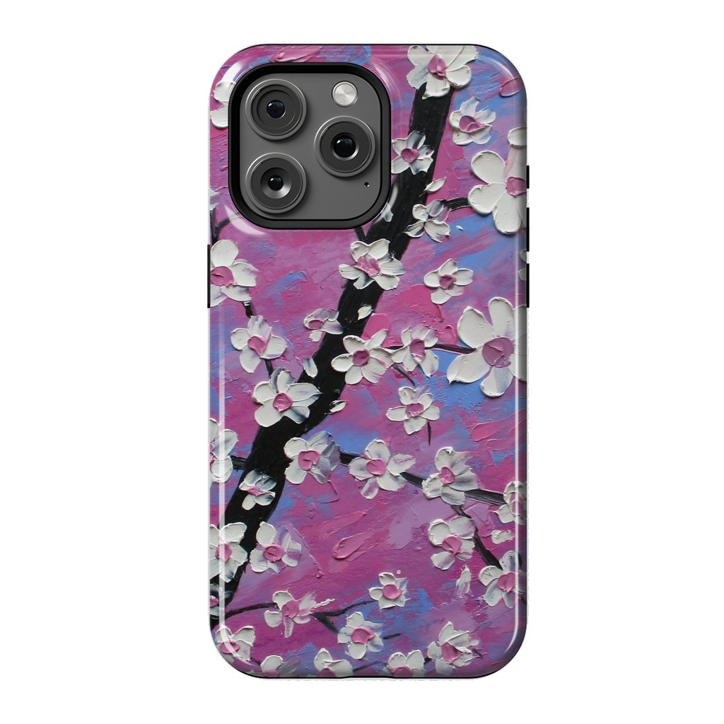 iPhone 15 Pro Max StrongFit Cherry blossoms oil art original by ArtKingdom7