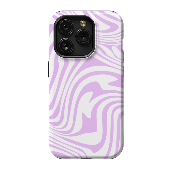 iPhone 15 Pro StrongFit Modern retro lila waves by Martina