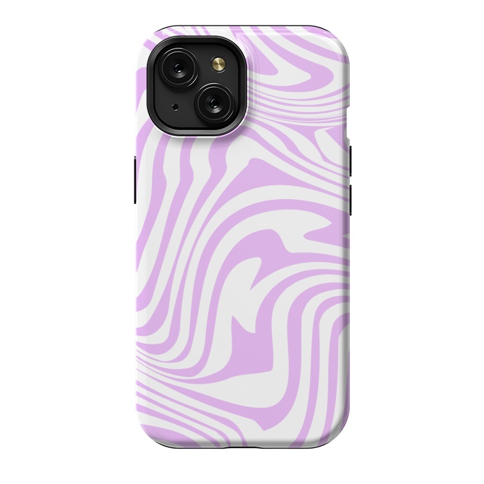 iPhone 15 StrongFit Modern retro lila waves by Martina