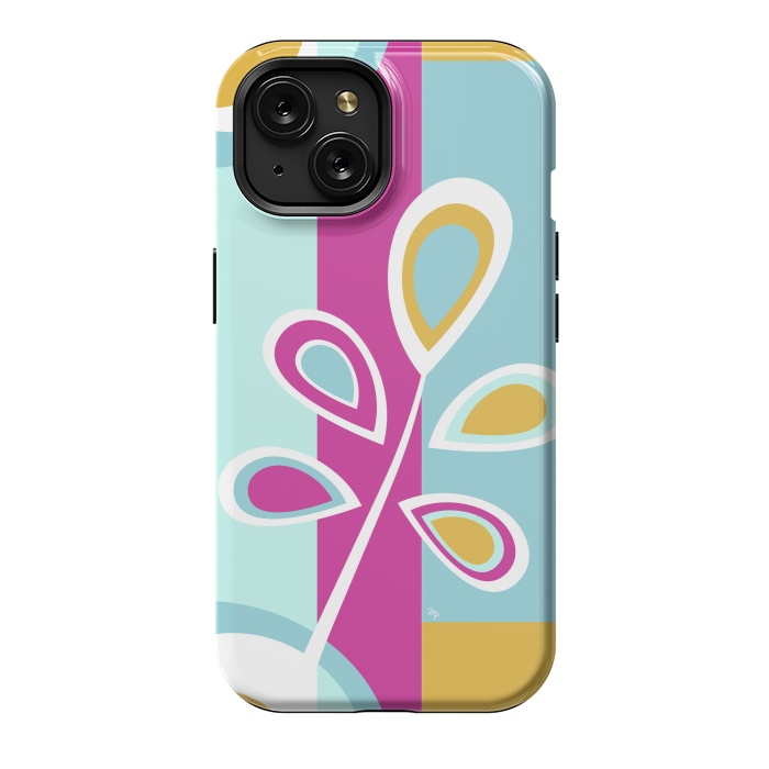iPhone 15 StrongFit Cool retro flower by Martina