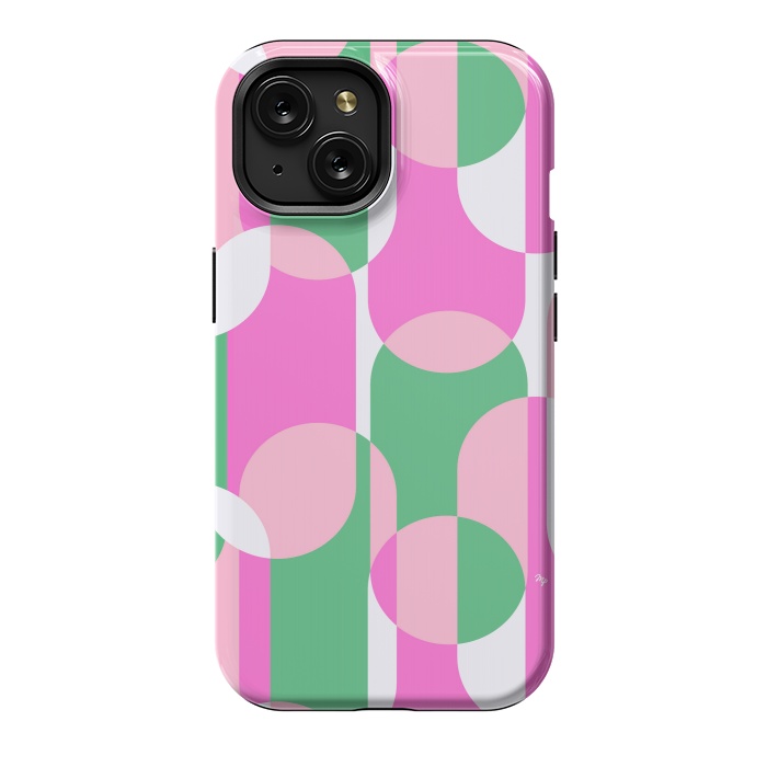 iPhone 15 StrongFit Bright shapes by Martina