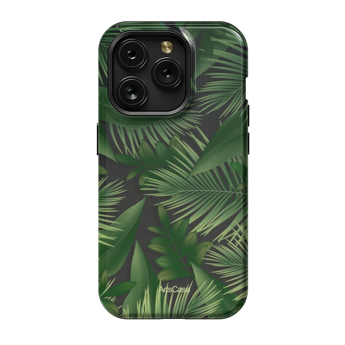 iPhone 15 Pro StrongFit Tropical Leaves Garden by ArtsCase