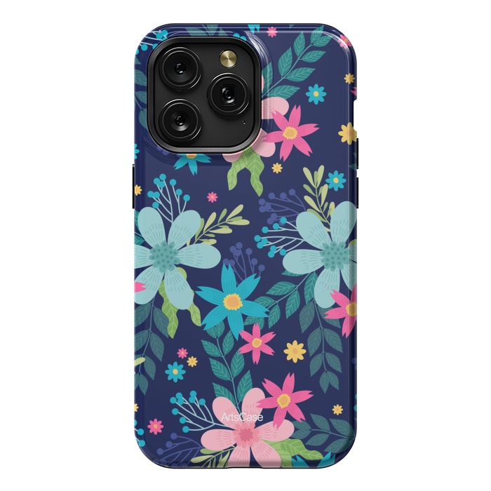 iPhone 15 Pro Max StrongFit Rain of Colors and Flowers by ArtsCase