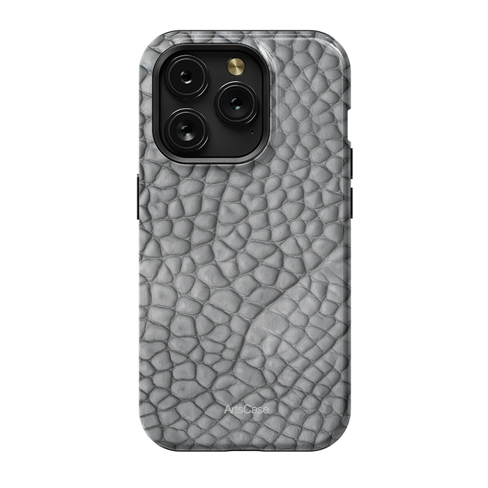 iPhone 15 Pro StrongFit Gray Snake Skin by ArtsCase