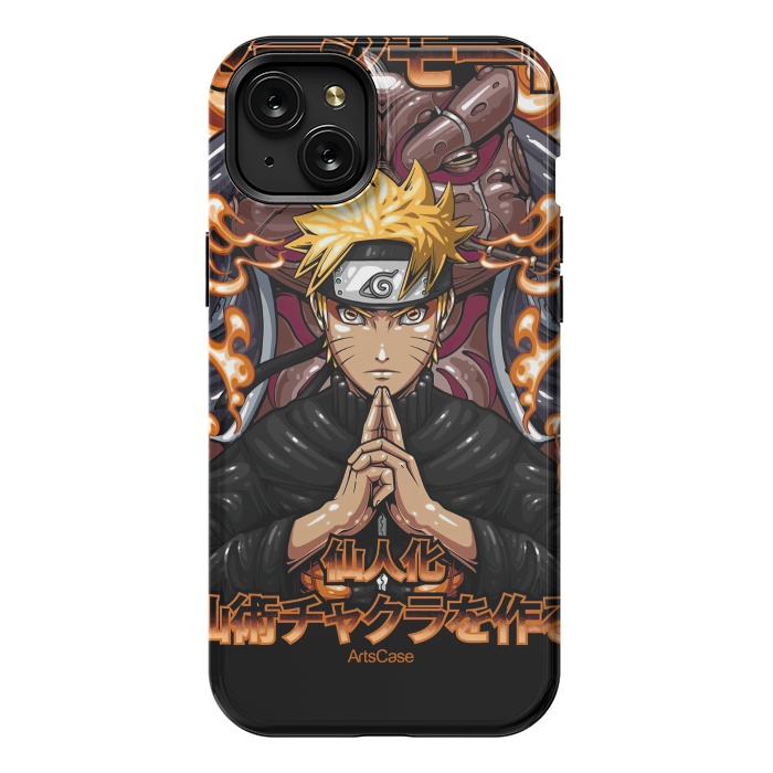 iPhone 15 Plus StrongFit Embrace the Ninja Way: Discover a World of Courage and Strength with Naruto-Inspired by ArtsCase